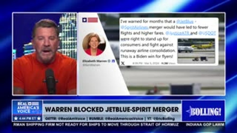 WARREN BLOCKED JETBLUE-SPIRIT MERGER