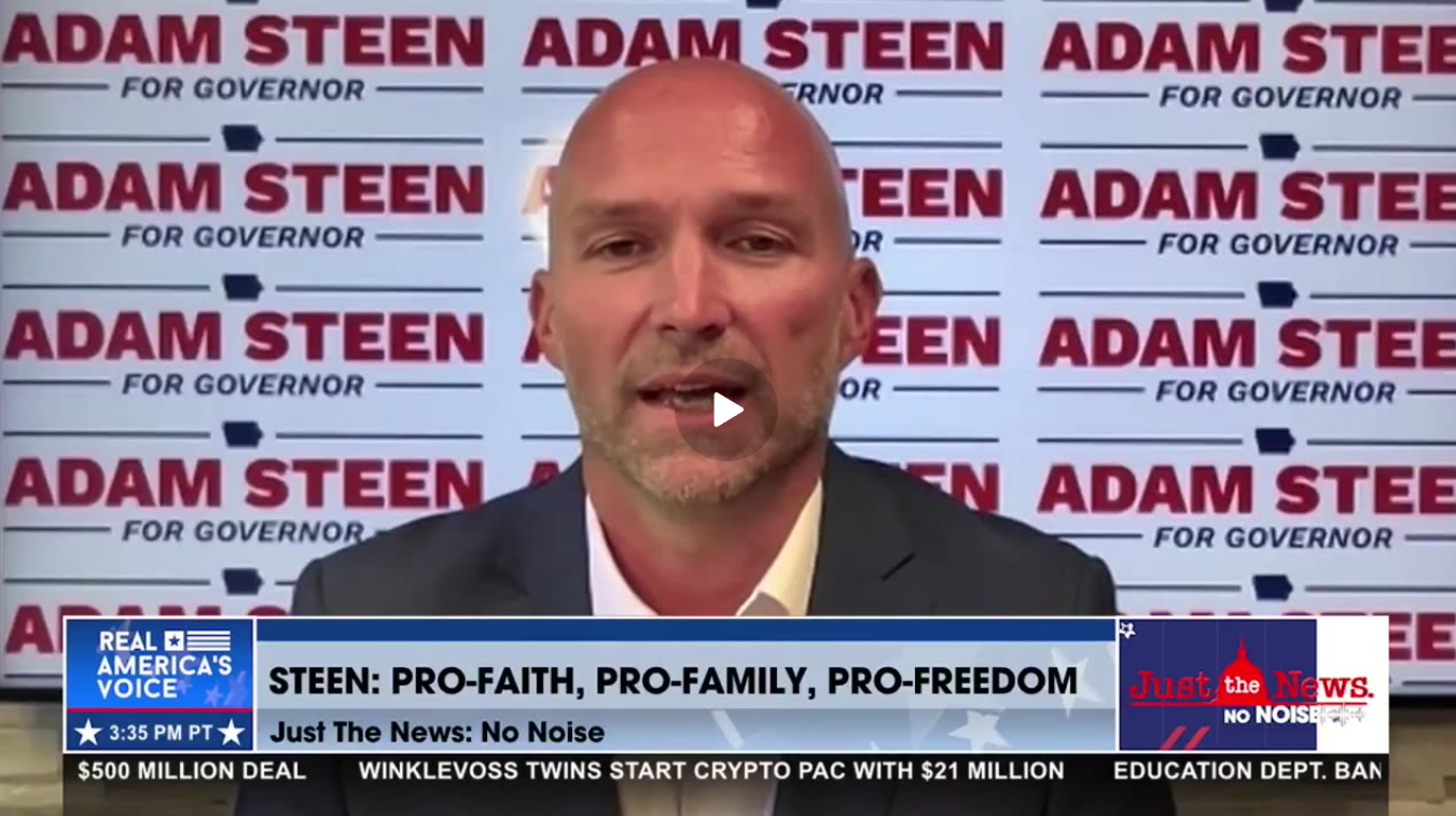 ADAM STEEN ANNOUNCES GUBERNATORIAL RUN IN IOWA