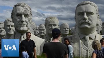 Huge Statues of US Presidents in Rural Virginia