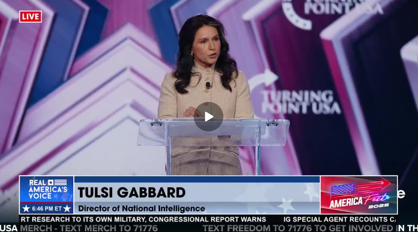 DNI GABBARD: “GREATEST THREAT TO FREEDOM”