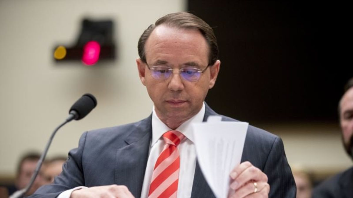 Rosenstein Denies That He Proposed Secretly Taping Trump