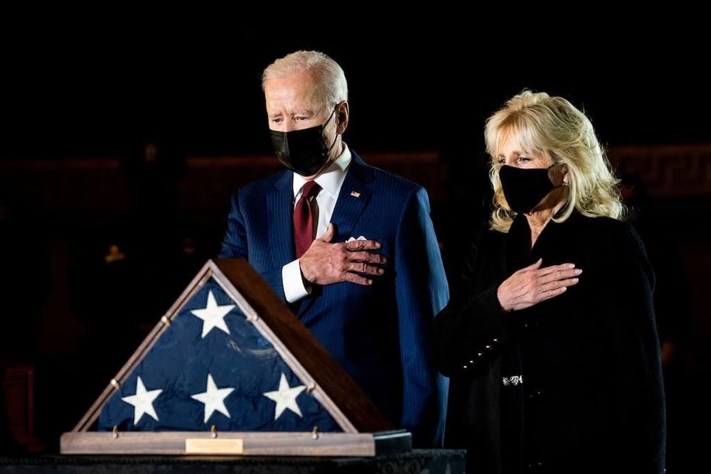 Bidens Pay Respects to Late Capitol Police Officer