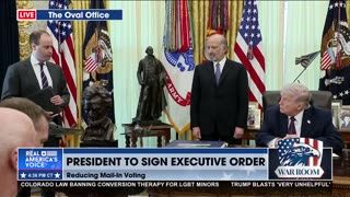 PRESIDENT TRUMP SIGNS EXECUTIVE ORDER TO VERIFY MAIL-IN BALLOT VOTERS