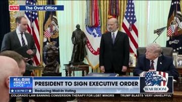 PRESIDENT TRUMP SIGNS EXECUTIVE ORDER TO VERIFY MAIL-IN BALLOT VOTERS