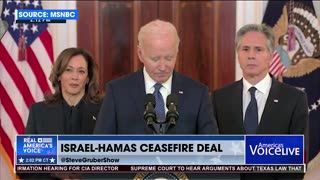 BIDEN TAKING CREDIT FOR TRUMP'S CEASEFIRE DEAL