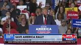The crowd blows the roof off the place as President Trump