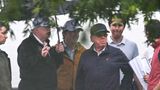 Trump tours restoration project at Lafayette Park near White House with Interior Secretary Burgum