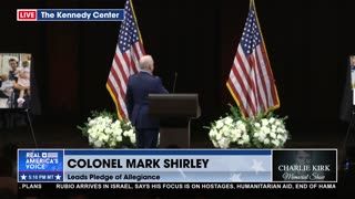 COL. MARK SHIRLEY LEADS IN THE PLEDGE OF ALLEGIANCE
