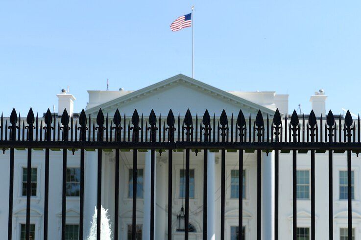 The fence surrounding the White House on Pennsylvania Avenue in Washington, Friday, May 24, 2019. 