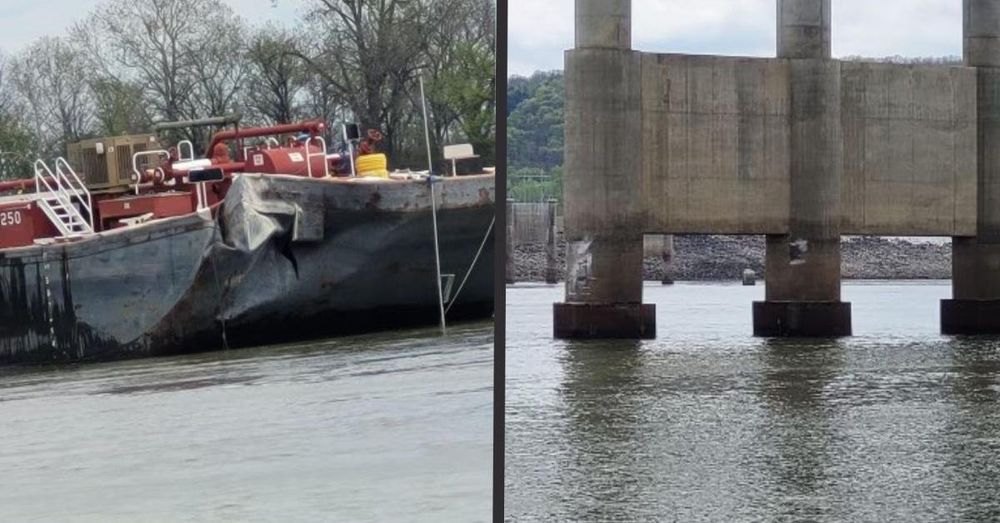 Barge strikes Oklahoma bridge, shutting down highway traffic