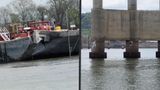 Barge strikes Oklahoma bridge, shutting down highway traffic