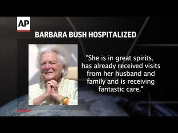 Barbara Bush hospitalized in Houston