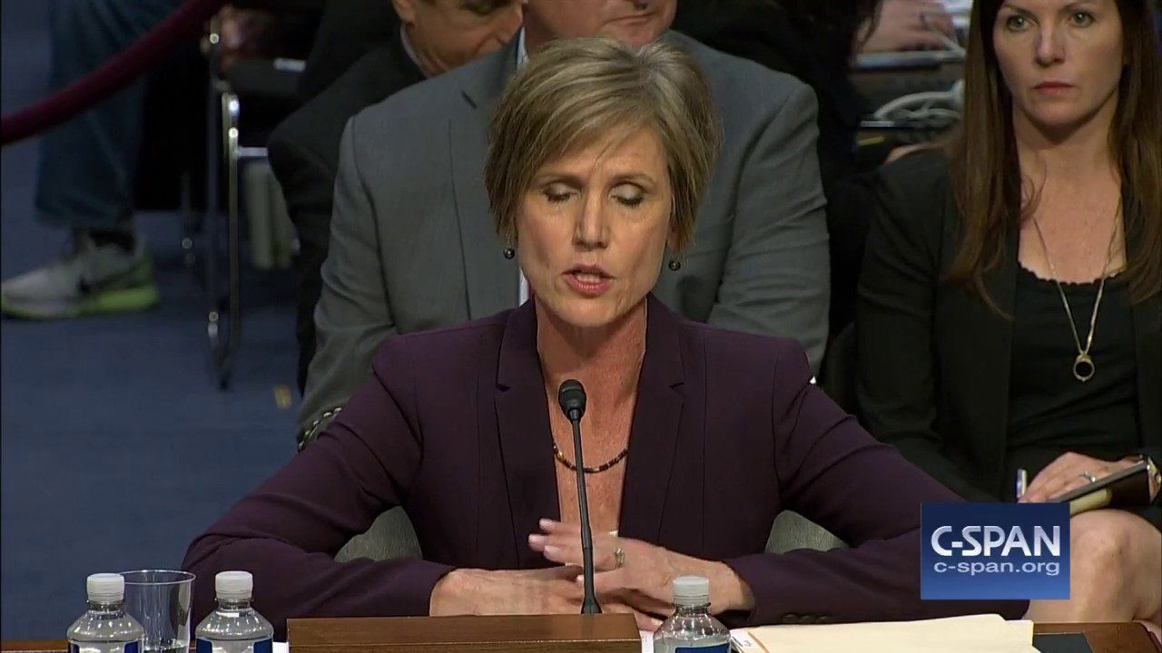 Sally Yates says National Security Adviser could be blackmailed by Russians (C-SPAN)