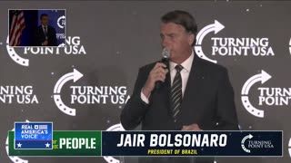 Bolsonaro Greeted By Cheering Crowd At TPUSA Event