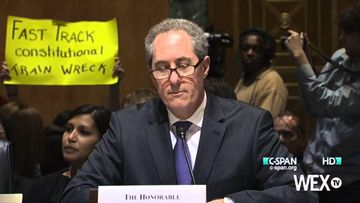 Trade protests disrupt Senate committee hearing