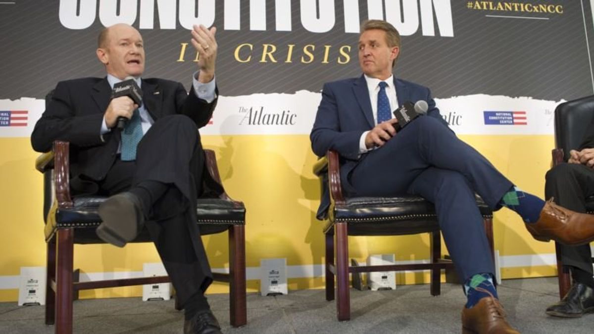Flake, Coons Forge Rare Bond in US Senate