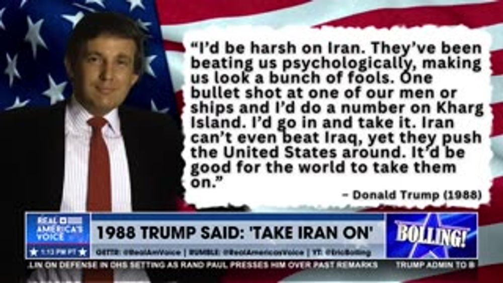1988 TRUMP SAID, “TAKE IRAN ON.”