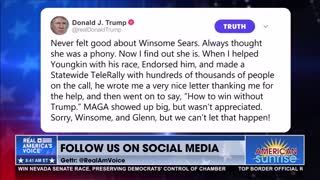 Update on President Trump's response to Winsome Sears - Real America's Voice News