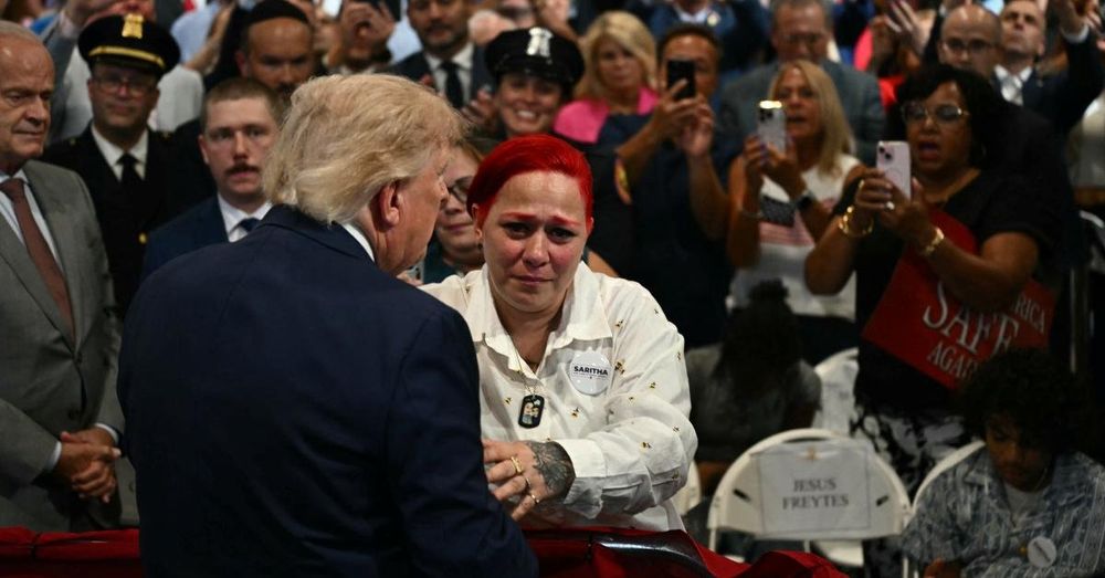 President Trump stops New York speech to comfort parents of 12-year-old killed by stray bullet