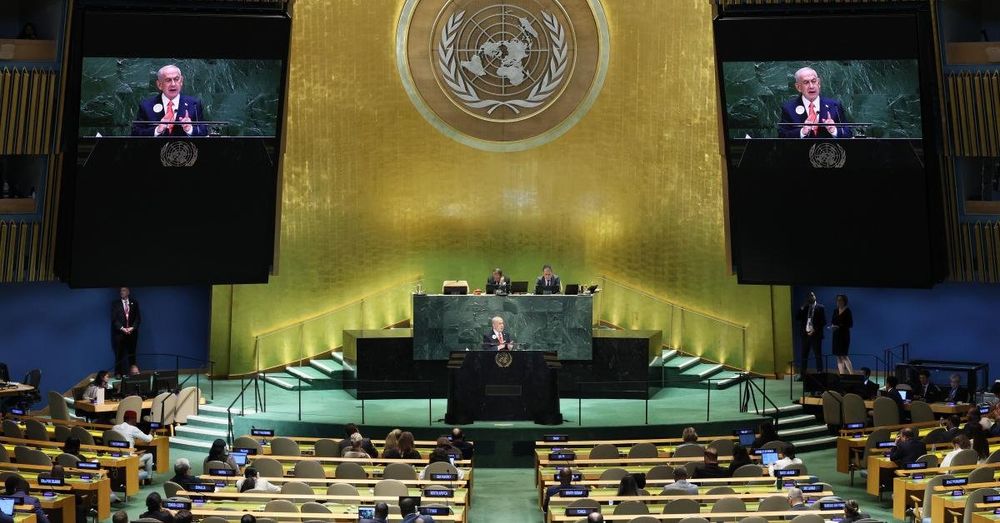 UN delegates walk out before Netanyahu's speech