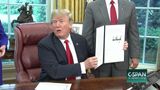 President Trump signs executive order halting Family Separation Policy (C-SPAN)