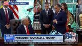 DIRECTOR OF U.S. MARSHAL SERVICE PRESENTS POTUS W/ MARSHAL SERVICE BADGE