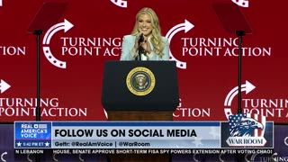 ERIKA KIRK TAKES THE STAGE AS THE ROOM ERUPTS