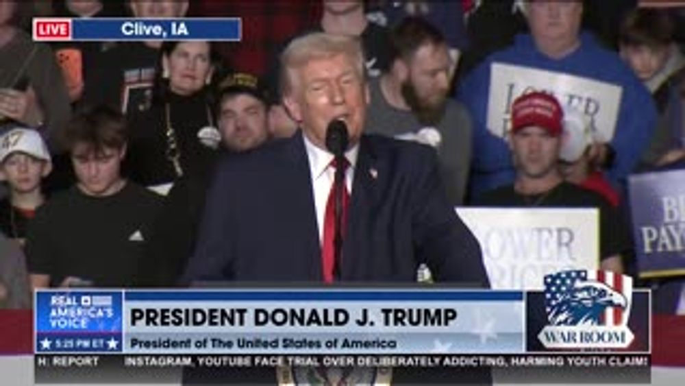 TRUMP TAKES THE STAGE IN IOWA