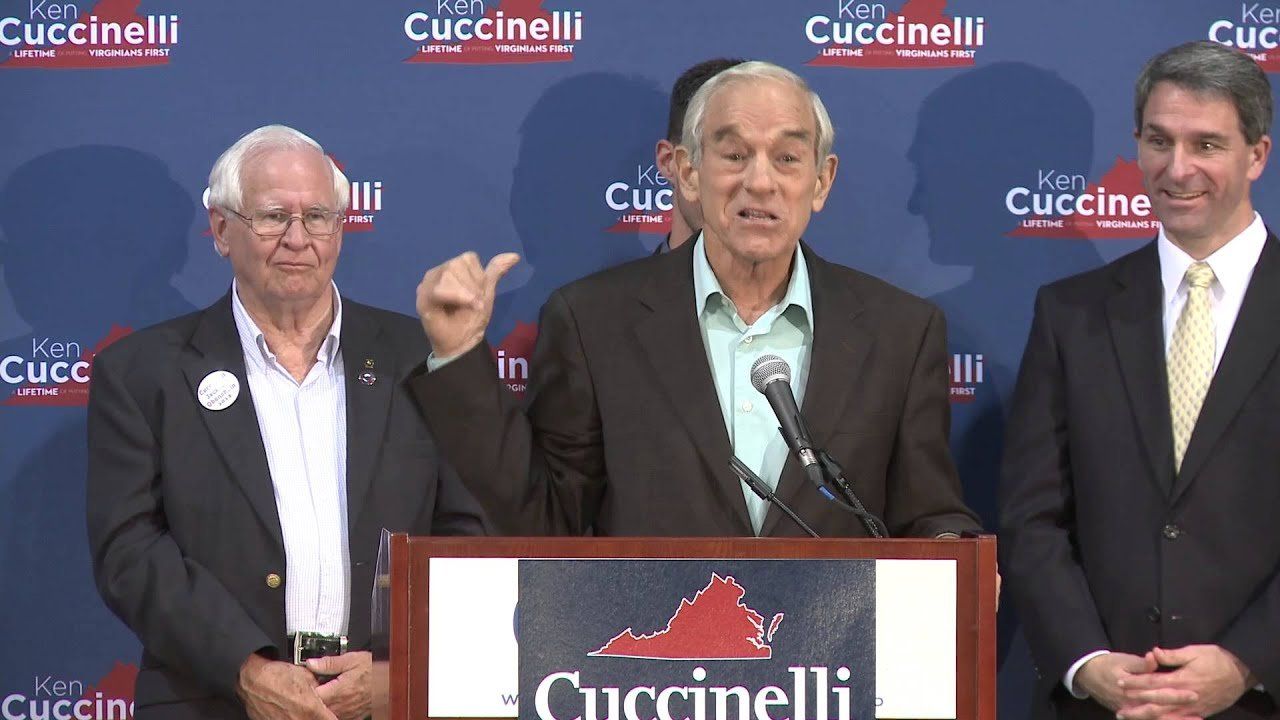 Ron Paul closes out Ken Cuccinelli campaign