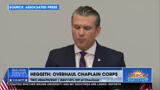 HEGSETH “HIT THE RESET BUTTON” AT THE PENTAGON