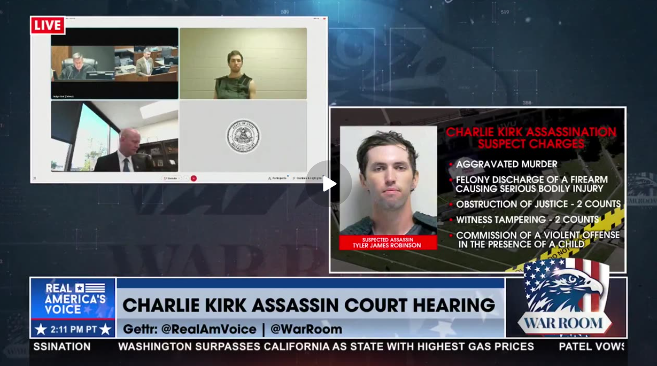TYLER ROBISON’S CHARGES ARE READ ALOUD IN COURT BY THE JUDGE
