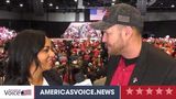 Ben Bergquam speaks to Corrin Rankin with Black Voices For Trump at Las Vegas Rally