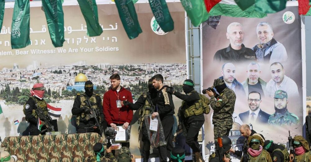 Hamas releases 3 more hostages, Israel frees over 300 Palestinian prisoners under ceasefire deal