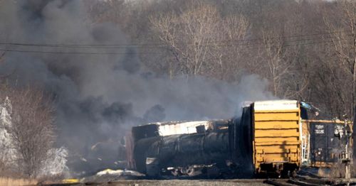 Ohio orders evacuations after train derails as officials work to prevent potential explosion
