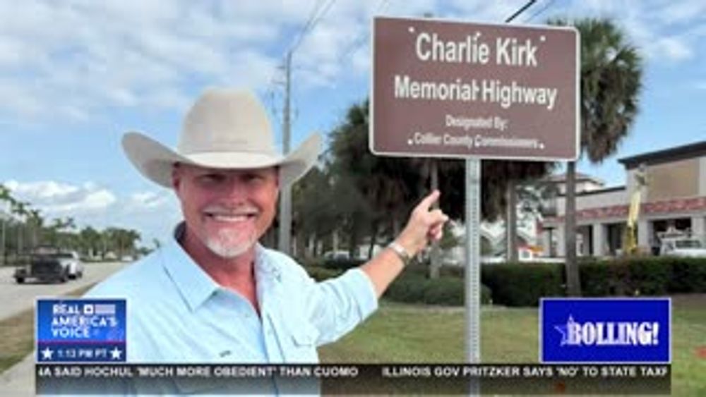 SHERIFF MARK LAMB VISITS THE CHARLIE KIRK MEMORIAL HIGHWAY IN FLORIDA