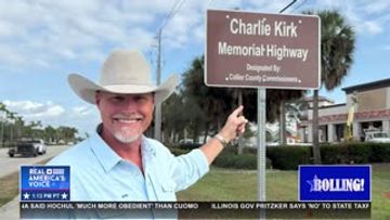 SHERIFF MARK LAMB VISITS THE CHARLIE KIRK MEMORIAL HIGHWAY IN FLORIDA