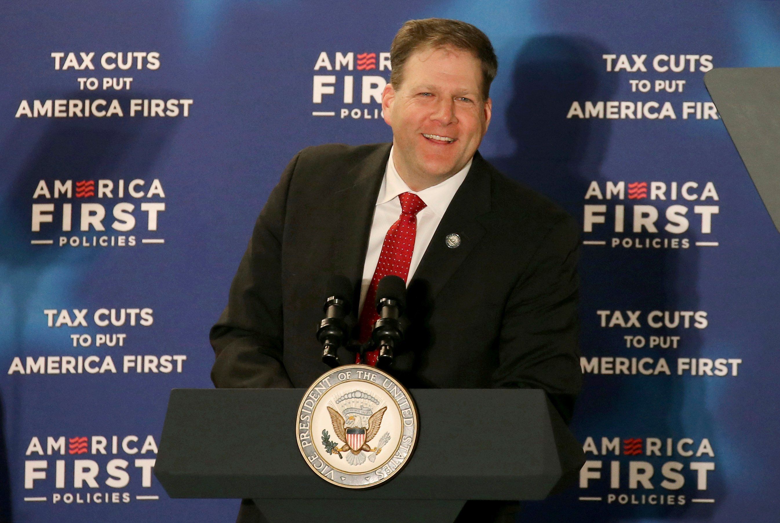FILE - New Hampshire Governor Chris Sununu speaks in Manchester, N.H., March 22, 2018.