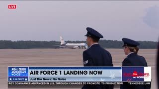 AIR FORCE 1 LANDS AT JOINT BASE ANDREWS