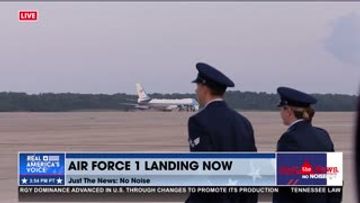 AIR FORCE 1 LANDS AT JOINT BASE ANDREWS