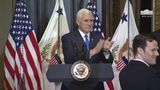 Vice President Pence Participates in the Swearing In Ceremony for Sam Brownback