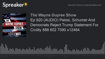 Ep 920 (AUDIO) Pelosi, Schumer And Democrats Reject Trump Statement For Civility 888 602 7590 x12464