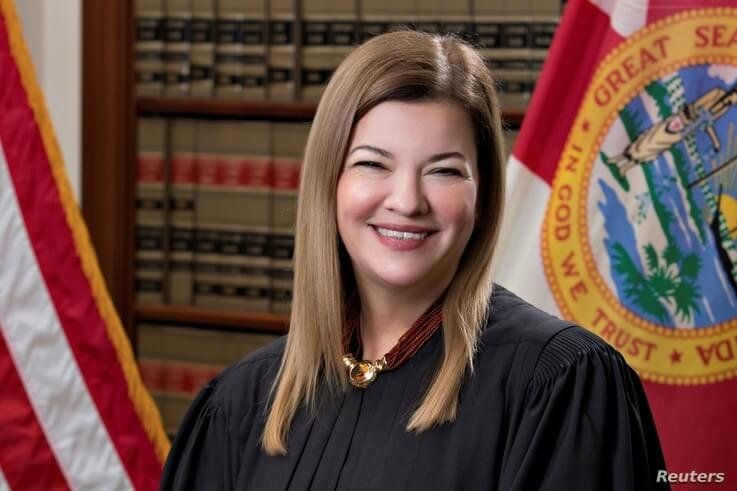 Florida Supreme Court Justice Barbara Lagoa, currently a United States Circuit Judge of the United States Court of Appeals for the Eleventh Circuit, poses in a photograph from 2019 obtained Sept. 19, 2020.