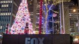 Christmas tree outside Fox News' New York headquarters set on fire