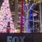 Christmas tree outside Fox News' New York headquarters set on fire