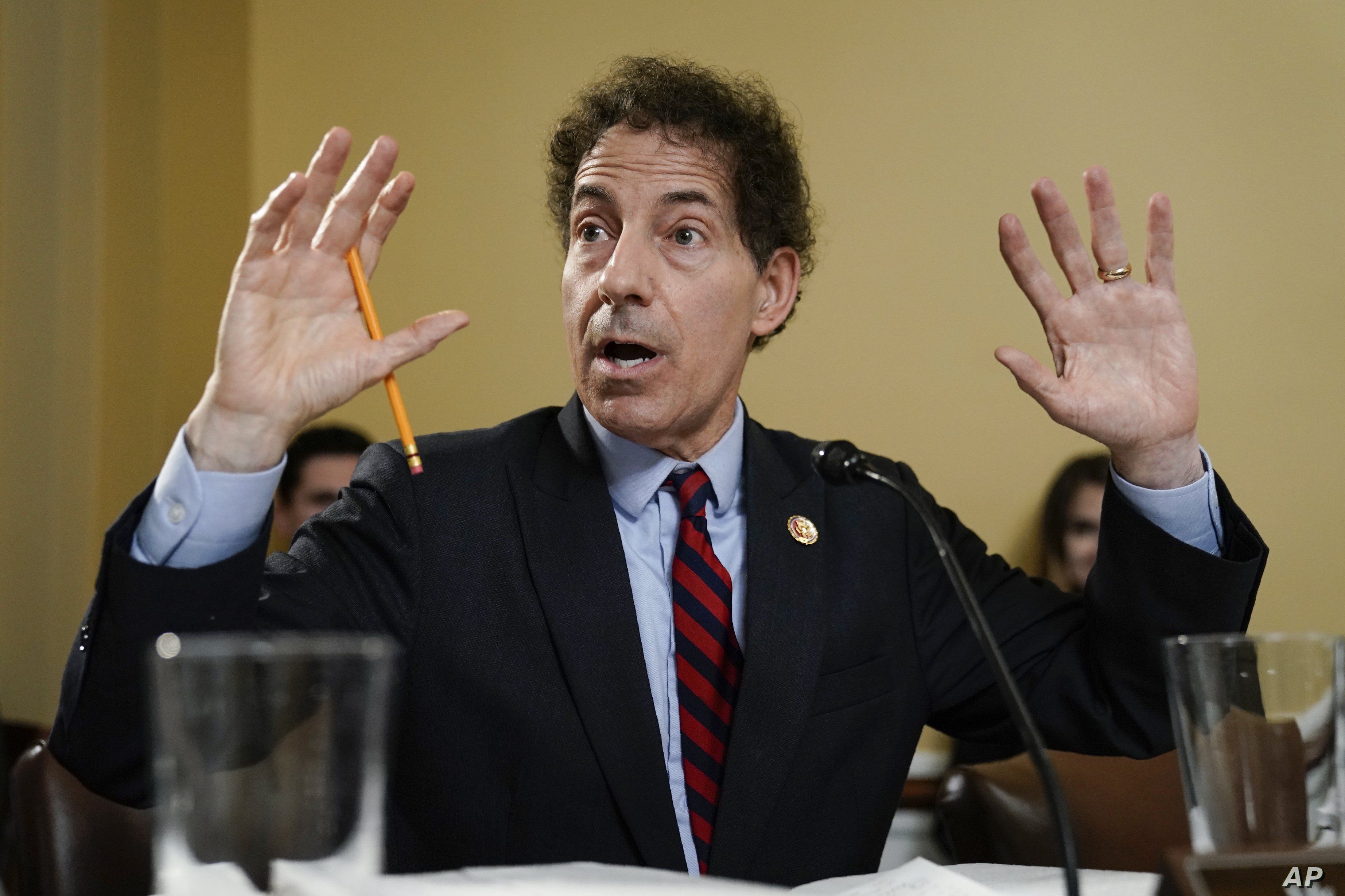 Rep. Jamie Raskin, D-Md., counters arguments by Republicans on the House Rules Committee as they vote to authorize contempt cases against Attorney General William Barr and former White House counsel Donald McGahn for failing to comply with subpoenas…