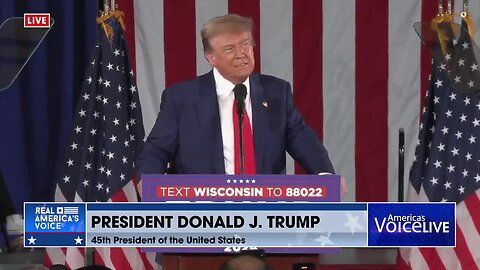 PRESIDENT TRUMP OPENS TO LIVELY CROWD AND THE JOKES ON BIDEN