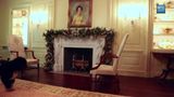 Bo Obama inspects the White House 2012 Christmas decorations