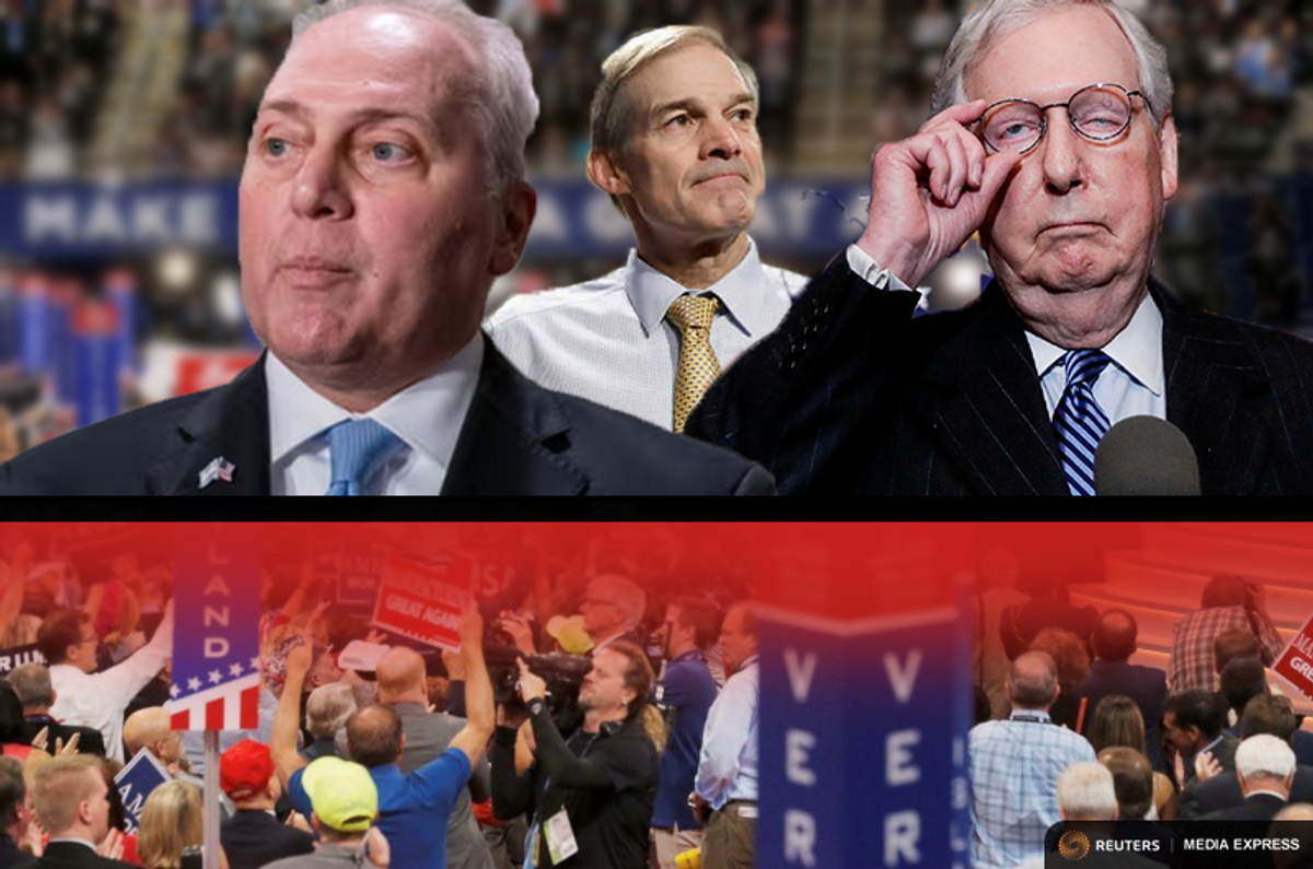 THE GOP IS AT WAR WITH ITS BASE
