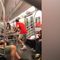Ping-Pong Players Play Game on New York City Train