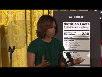 First lady announces changes to nutrition labels